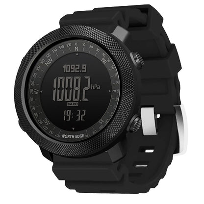NORTH EDGE APACHE 3 Montre Digitale Sportive pour Homme - Altimètre, Baromètre, Boussole, Thermomètre, Résistante à l'Eau 50m BLACKBEARD OUTDOOR INDUSTRIES