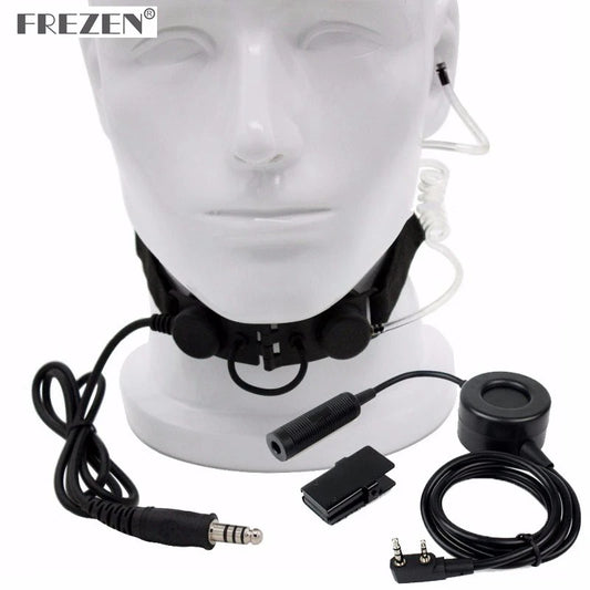 Microphone à Vibration Z Tactical Z003 + PTT Étanche pour BaoFeng UV-5R, TYT TH-UV8000D et Autres Radios - Noir - BLACKBEARD OUTDOOR INDUSTRIES