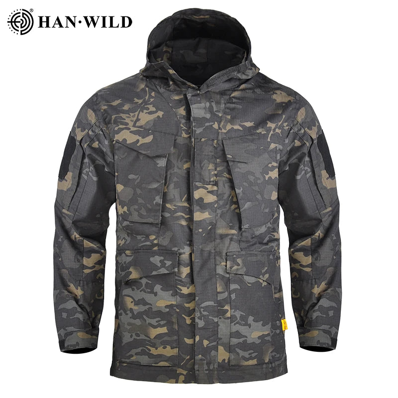 Veste Tactique M65 Camouflage Homme – Veste de Randonnée Imperméable avec Capuche - BLACKBEARD OUTDOOR INDUSTRIES