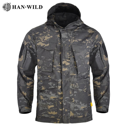 Veste Tactique M65 Camouflage Homme – Veste de Randonnée Imperméable avec Capuche - BLACKBEARD OUTDOOR INDUSTRIES