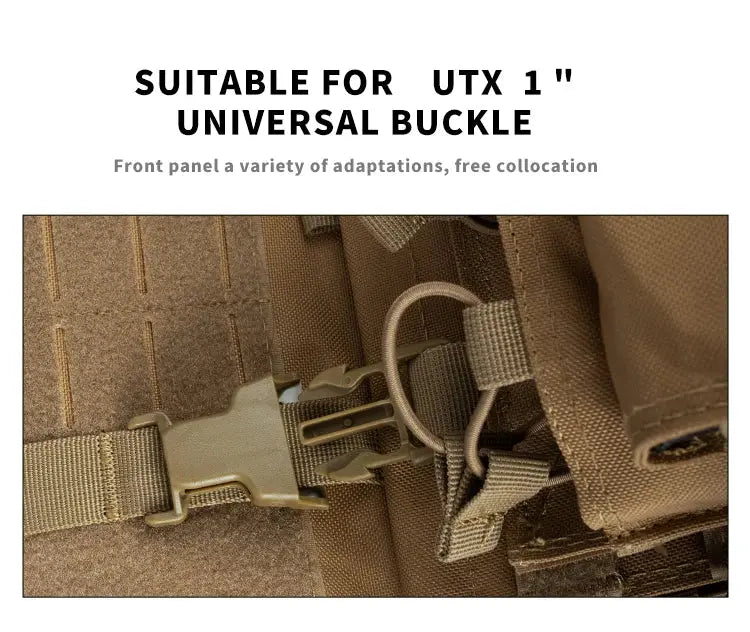 YAKEDA Porte-Plaque VT-8832 - dégagement rapide avec système MOLLE et pochettes utilitaires Ma boutique