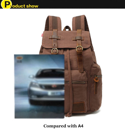 MARKROYAL Sac à Dos Vintage en Toile – Grand Format 36–55L | Compatible PC 14’’ | Unisexe - BLACKBEARD OUTDOOR INDUSTRIES