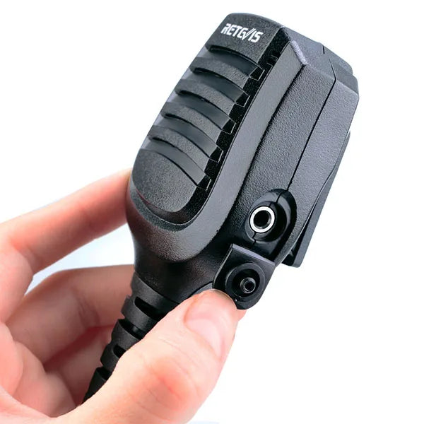 Retevis Lot de 10 Microphones Haut-Parleurs Étanches 2 Pin IP54 avec Jack Audio 3.5mm PTT - BLACKBEARD OUTDOOR INDUSTRIES