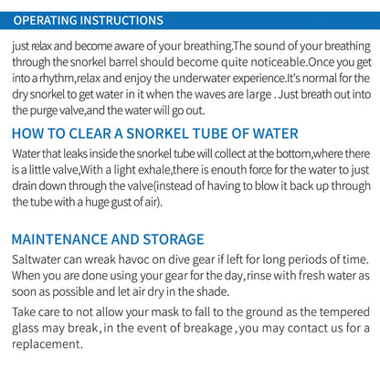 Masque de Plongée Snorkel en Silicone avec Verre Trempé – Large Vue Colorée pour Adultes et Jeunes - BLACKBEARD OUTDOOR INDUSTRIES