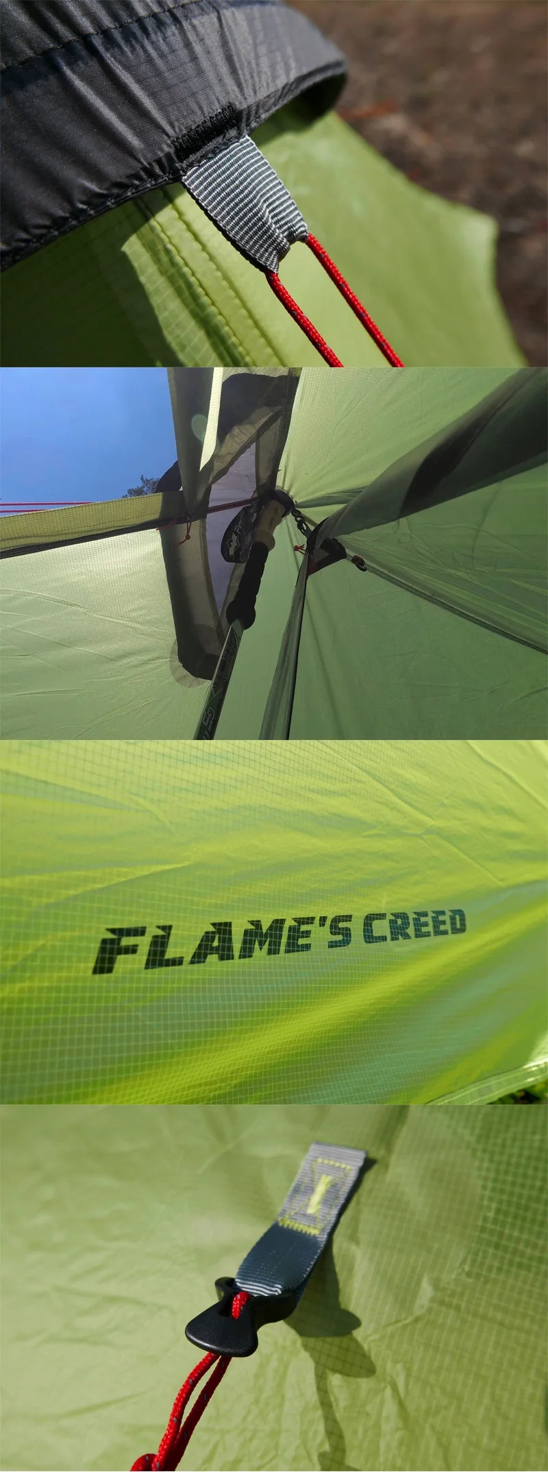 Tente Ultralégère FLAME'S CREED LanShan 2 – 2 Places | 3 Saisons | Nylon Silnylon 15D | Sans Arceaux | Trekking & Bivouac Pro - BLACKBEARD OUTDOOR INDUSTRIES