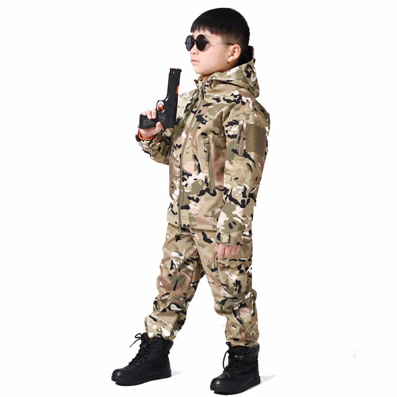 ensemble softshell camouflage pour enfant Ma boutique