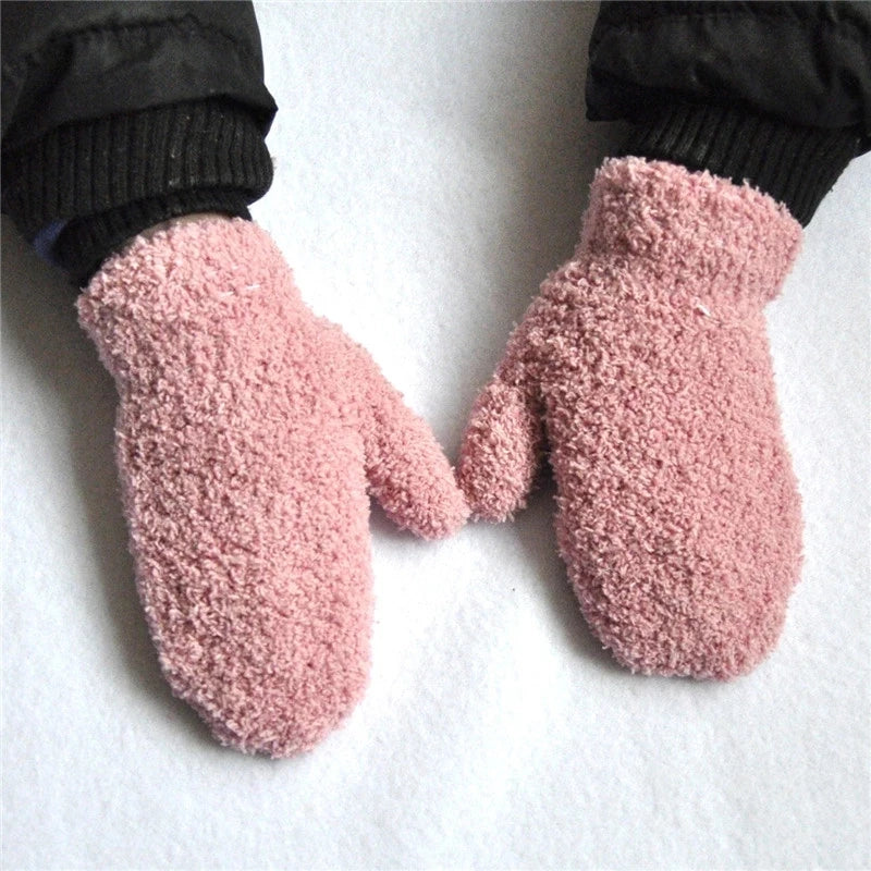 Paire de gants pour enfant en velours hiver Ma boutique