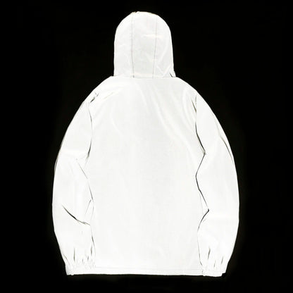 Veste Réfléchissante Homme Streetwear | Coupe-Vent Hip Hop • Étanche • Capuche • Effet Nuit & Jour - BLACKBEARD OUTDOOR INDUSTRIES