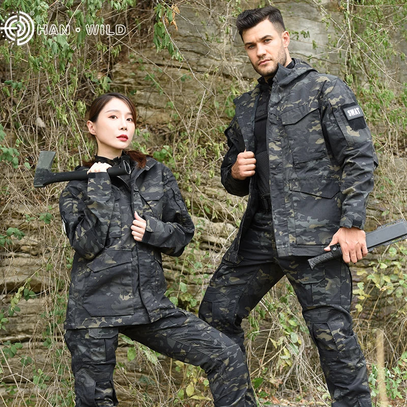 Veste Tactique M65 Camouflage Homme – Veste de Randonnée Imperméable avec Capuche - BLACKBEARD OUTDOOR INDUSTRIES