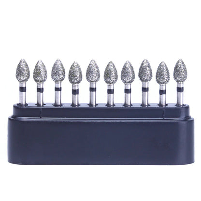 AZDENT Lot de 10 Fraises Dentaires Diamantées Ball Round Type FG 1.6mm – 25mm pour Turbine Haute Vitesse Ma boutique