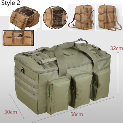 Sac Duffel Tactique 55L – Sac à Dos Convertible pour Camping, Randonnée et Sport - BLACKBEARD OUTDOOR INDUSTRIES