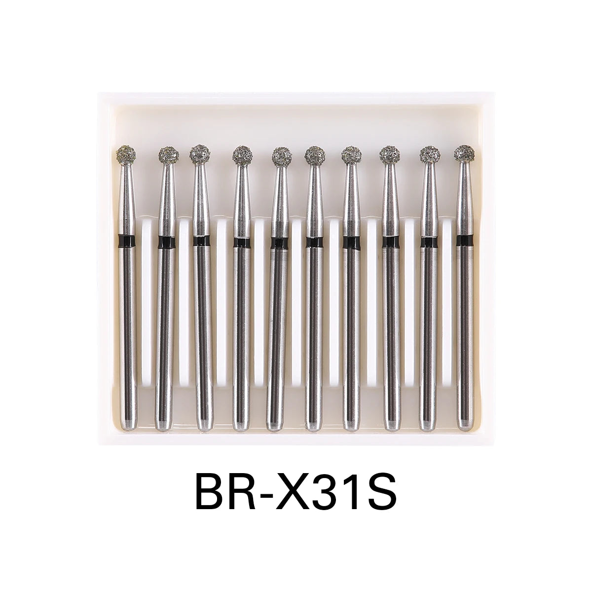 AZDENT 10 pcs Fraises Diamantées Dentaires – Type Boule FG 1,6 mm, 25 mm pour Turbine Haute Vitesse Ma boutique