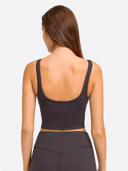 Débardeur NEPOAGYM PASSION avec Soutien-Gorge Intégré – Crop Top Longline avec Coussinets Amovibles pour Yoga et Gym - BLACKBEARD OUTDOOR INDUSTRIES