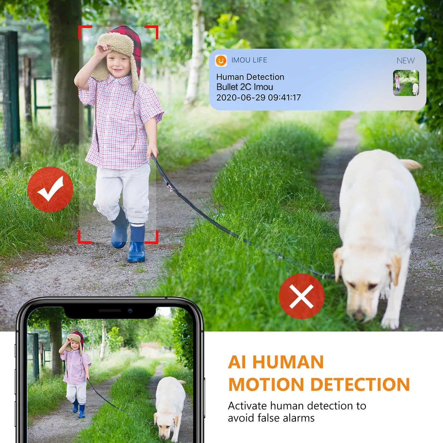 Lot de 3 Caméras IMOU Bullet 2C 4MP – Caméra WiFi Extérieure avec Détection Humaine IA, Vision Nocturne 30m & Étanchéité IP67 Ma boutique