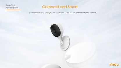 IMOU Cue 2C – Caméra de Surveillance Intérieure 1080P avec Détection Humaine IA & Vision Nocturne Ma boutique