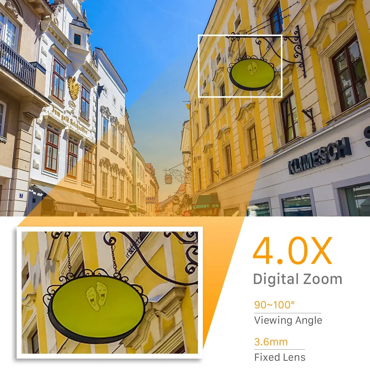 Caméra de Surveillance Extérieure PANEPO A8H – 8MP WiFi | Zoom 4X | Vision Nocturne Couleur | Détection Humaine AI | Étanche IP66 Ma boutique