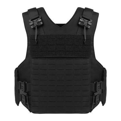 Gilet Tactique Noir à Libération Rapide MOLLE Lasercut – Gilet de Protection Anti-Coupure, pour Entraînement et Missions BLACKBEARD OUTDOOR INDUSTRIES