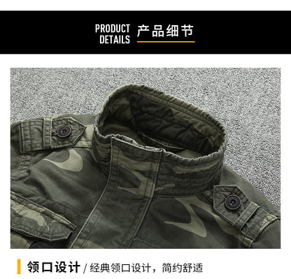 Veste Militaire vintage Camouflage Homme – Décontractée & Résistante | Printemps & Automne - BLACKBEARD OUTDOOR INDUSTRIES