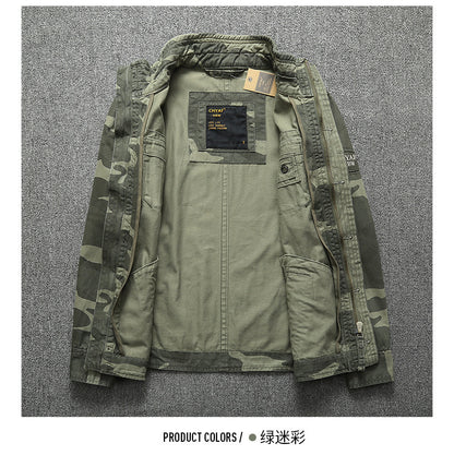 Veste Militaire vintage Camouflage Homme – Décontractée & Résistante | Printemps & Automne - BLACKBEARD OUTDOOR INDUSTRIES