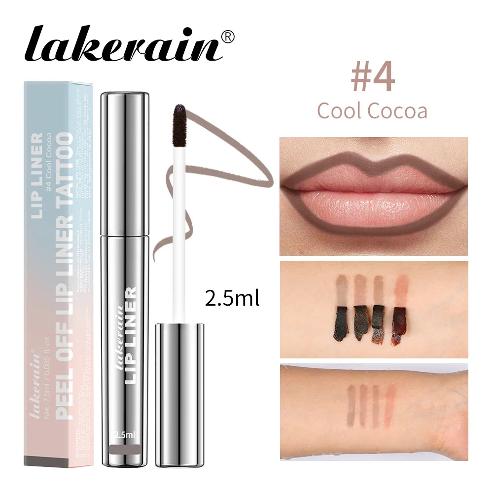 Waterproof Lip Liner Peel Off Tattoo Lipgloss Waterproof Long Lasting Matte Lip Tint Brown Contour Tear-off Lips Stain Cosmetic BLACKBEARD OUTDOOR INDUSTRIES