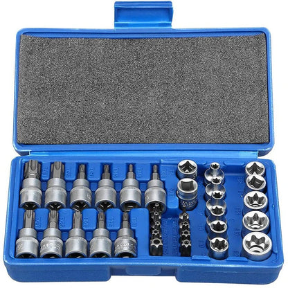 Set de 34 Pièces Douilles Torx Star & Embouts Sécurité – Mâle/Femelle E-Security - BLACKBEARD OUTDOOR INDUSTRIES