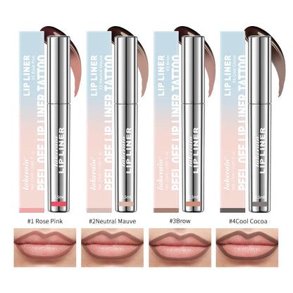 Waterproof Lip Liner Peel Off Tattoo Lipgloss Waterproof Long Lasting Matte Lip Tint Brown Contour Tear-off Lips Stain Cosmetic BLACKBEARD OUTDOOR INDUSTRIES