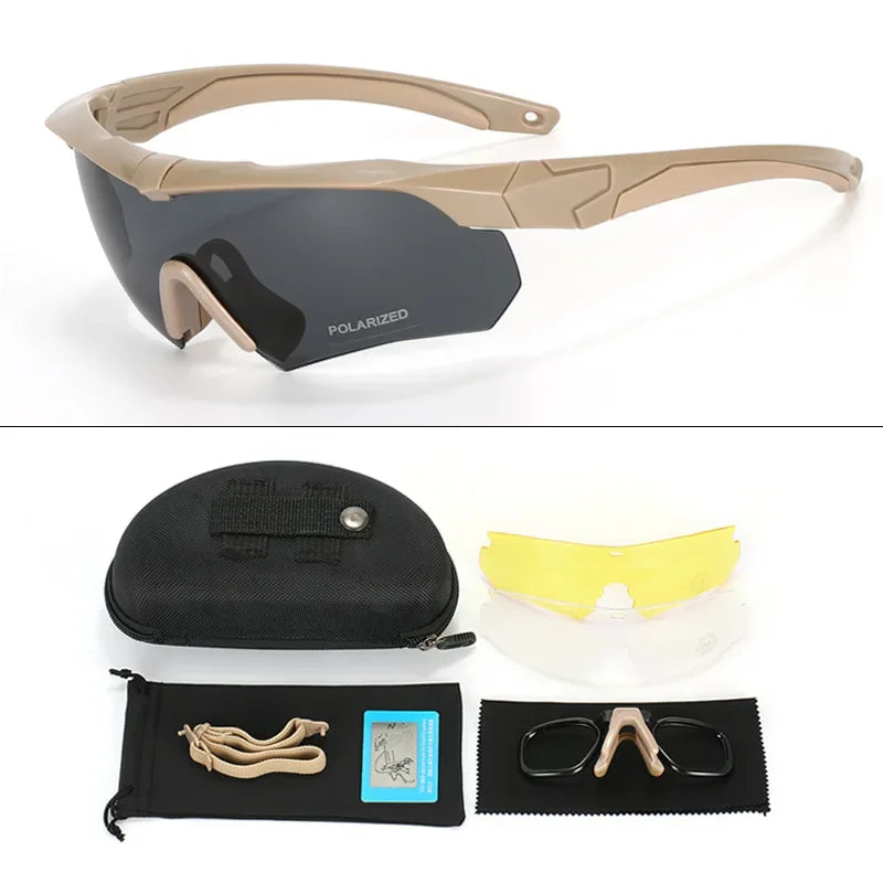 Lunettes Tactiques Militaires 3 Verres HD – Anti-UV, Anti-Choc, Airsoft, Moto, Randonnée - BLACKBEARD OUTDOOR INDUSTRIES