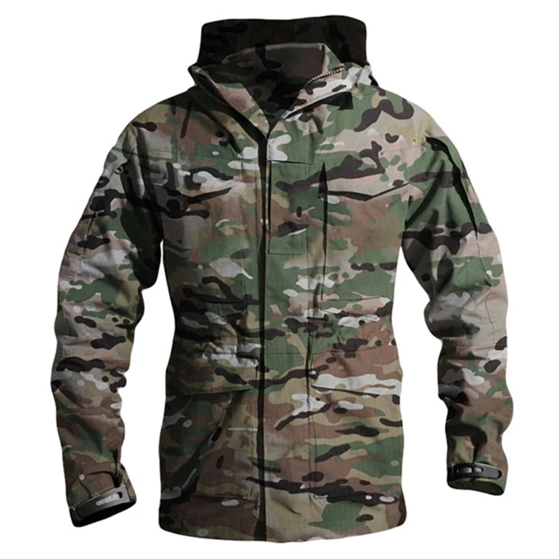 Veste M65 Militaire Homme | Coupe-Vent Tactique Étanche avec Capuche – Hiver/Automne - BLACKBEARD OUTDOOR INDUSTRIES