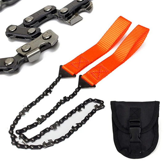 11 Teeth Pocket Chainsaw – Scie de Poche Manuelle pour Camping et Survie - BLACKBEARD OUTDOOR INDUSTRIES