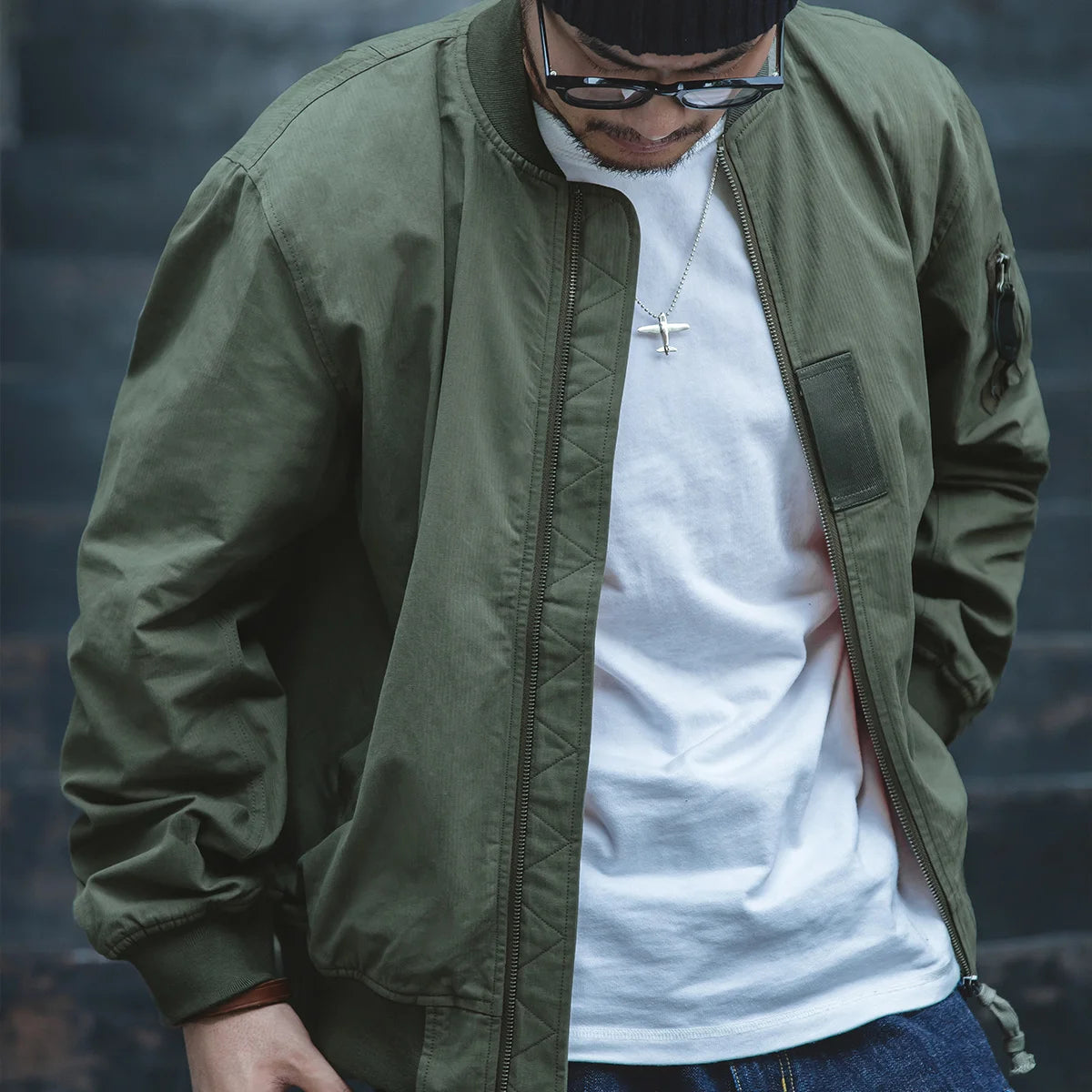 Veste Bomber Homme MA-1 Rétro – MADEN | Veste Pilote Style Militaire, Coupe Vent, Printemps & Automne - BLACKBEARD OUTDOOR INDUSTRIES