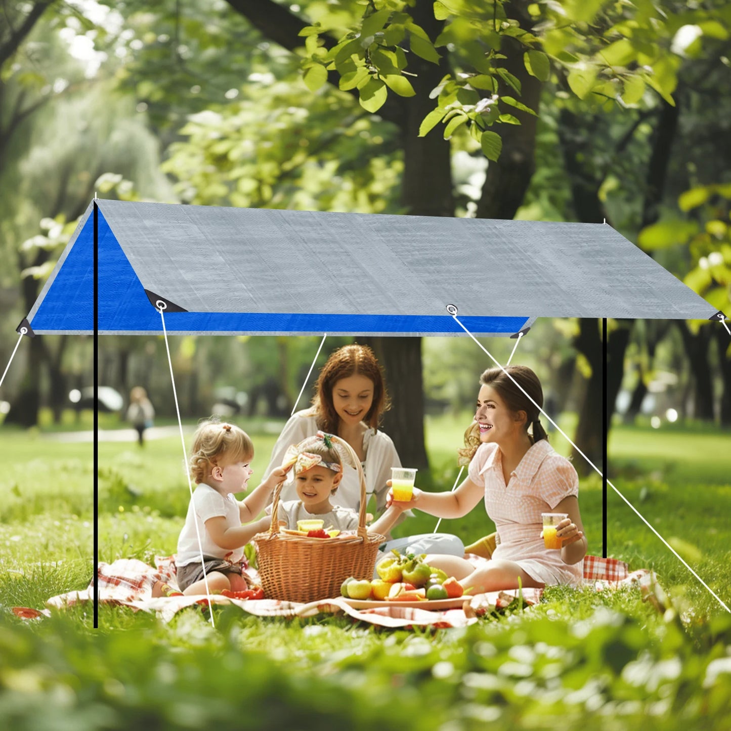 Large Bâche Imperméable pour Camping – Tarp Tente, Abri de Jardin, Protection Pluie & Ombre - BLACKBEARD OUTDOOR INDUSTRIES