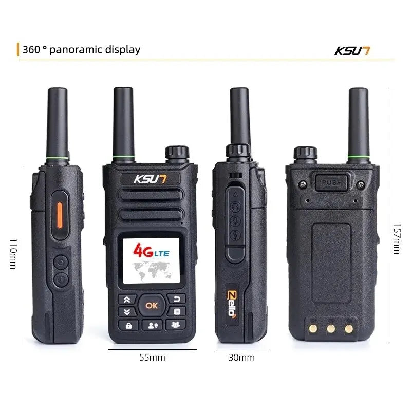 KSUT ZL18 Talkie-Walkie Professionnel 4G WiFi Zello POC — Communication Sans Limite - BLACKBEARD OUTDOOR INDUSTRIES