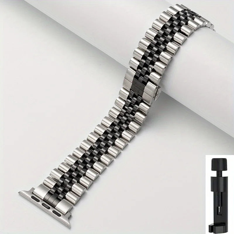 Bracelet en Acier Inoxydable pour Apple Watch – Bandes Métalliques pour iWatch Ultra / Series 10/9/8/7/6/5/4/3/SE BLACKBEARD OUTDOOR INDUSTRIES