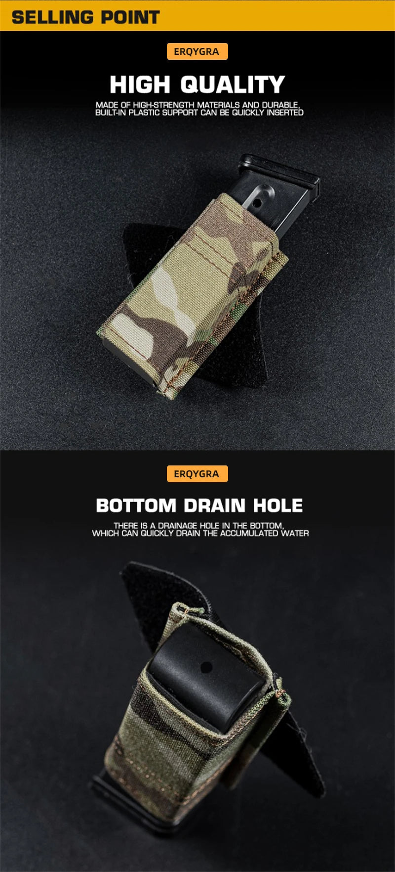 Poche à Chargeur Tactique Molle FAST Multi-Angle pour 9mm – Système de Poche à Magasin Simple BLACKBEARD OUTDOOR INDUSTRIES