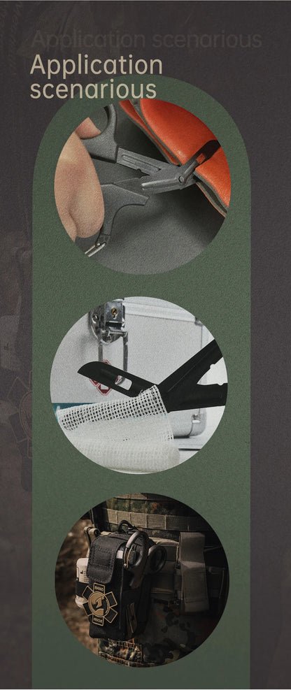 RHINO RESCUE - Ciseaux de Traumatologie 7,5" en Acier Inoxydable Premium avec Lames Anti-Adhésives et Revêtement Fluoré - 1 Pièce - BLACKBEARD OUTDOOR INDUSTRIES