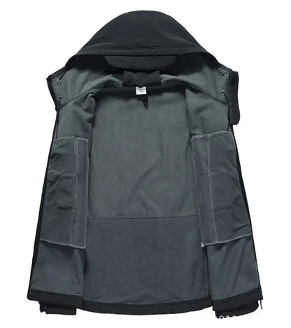 Veste Tactique Homme Softshell Techwear Coupe-Vent | Imperméable | Respirante | Polaire Intérieure | Capuche | 4 Saisons - BLACKBEARD OUTDOOR INDUSTRIES