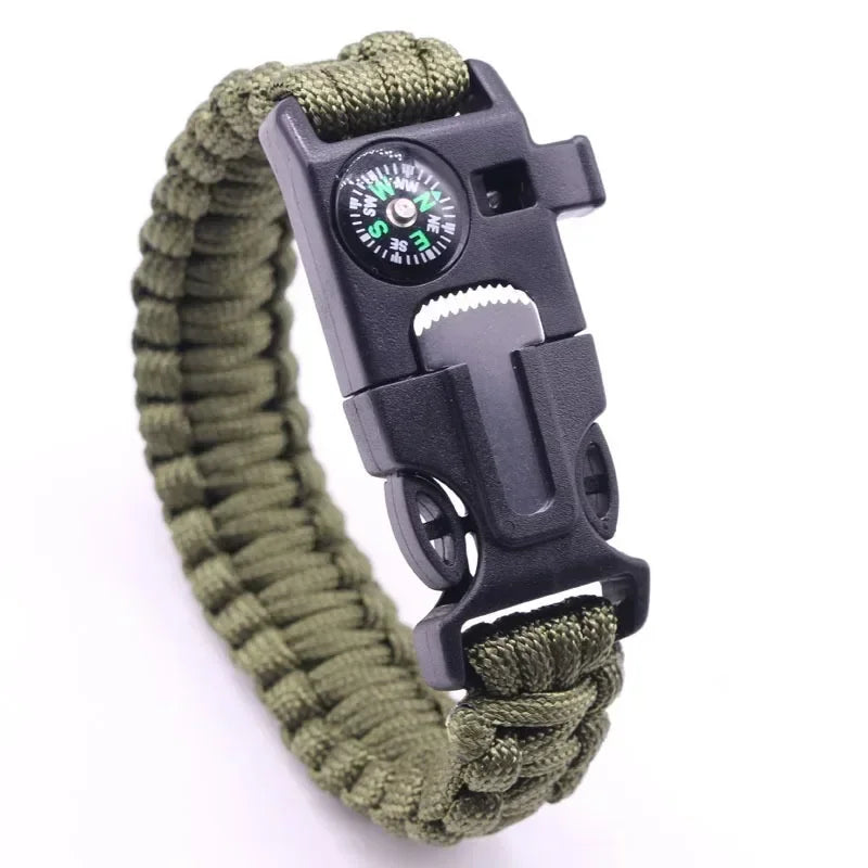 Bracelet de Survie Paracorde 3 en 1 pour Hommes et Femmes – Boussole, Sifflet, Couteau – Accessoire Multi-fonction pour Camping, Randonnée et Urgences - BLACKBEARD OUTDOOR INDUSTRIES