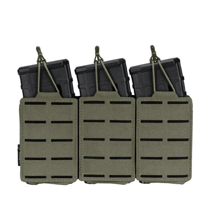 IDOGEAR Poche Tactique LSR 556 Triple Mag Carrier MOLLE - Poche à Munitions Découpée au Laser BLACKBEARD OUTDOOR INDUSTRIES