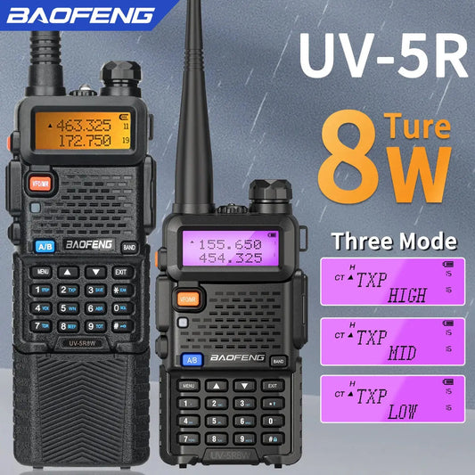Baofeng UV-5R – Radio Bi-Bande VHF/UHF | 128 Canaux, Jusqu'à 15 km de Portée, Lampe LED et FM Ma boutique