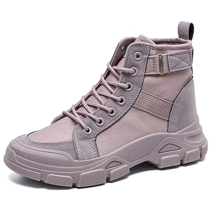 Bottines Femme en Toile – Style Désert & Moto – Hautes, Plates et Tendance – UXST - BLACKBEARD OUTDOOR INDUSTRIES