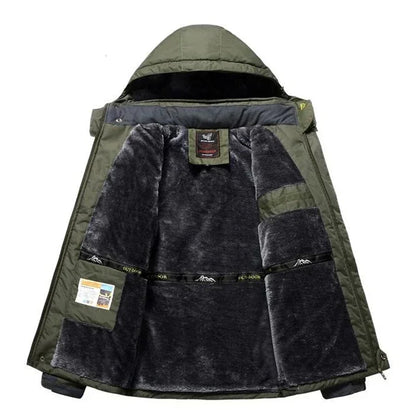 Parka Hiver Homme 2024 - Veste Chaude Imperméable avec Capuche Amovible | Coupe-Vent Militaire Fleece Jusqu’au 9XL - BLACKBEARD OUTDOOR INDUSTRIES