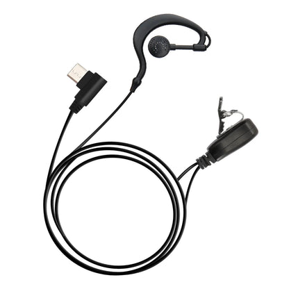 ABBREE POC Network Walkie Talkie Headset  360° Rotatable Earplug Built-in PTT MIC For GP-268 GP-298 ZELLO Type-C Radio Earphone BLACKBEARD OUTDOOR INDUSTRIES