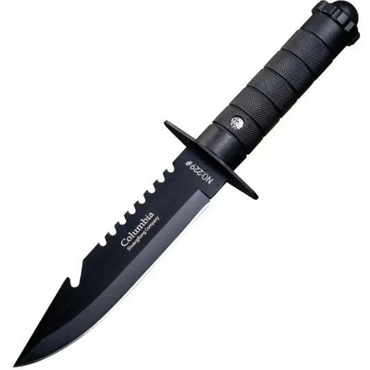 Couteau droit tactique léger 7CR17MOV – Pour jungle, camping et auto-défense - BLACKBEARD OUTDOOR INDUSTRIES