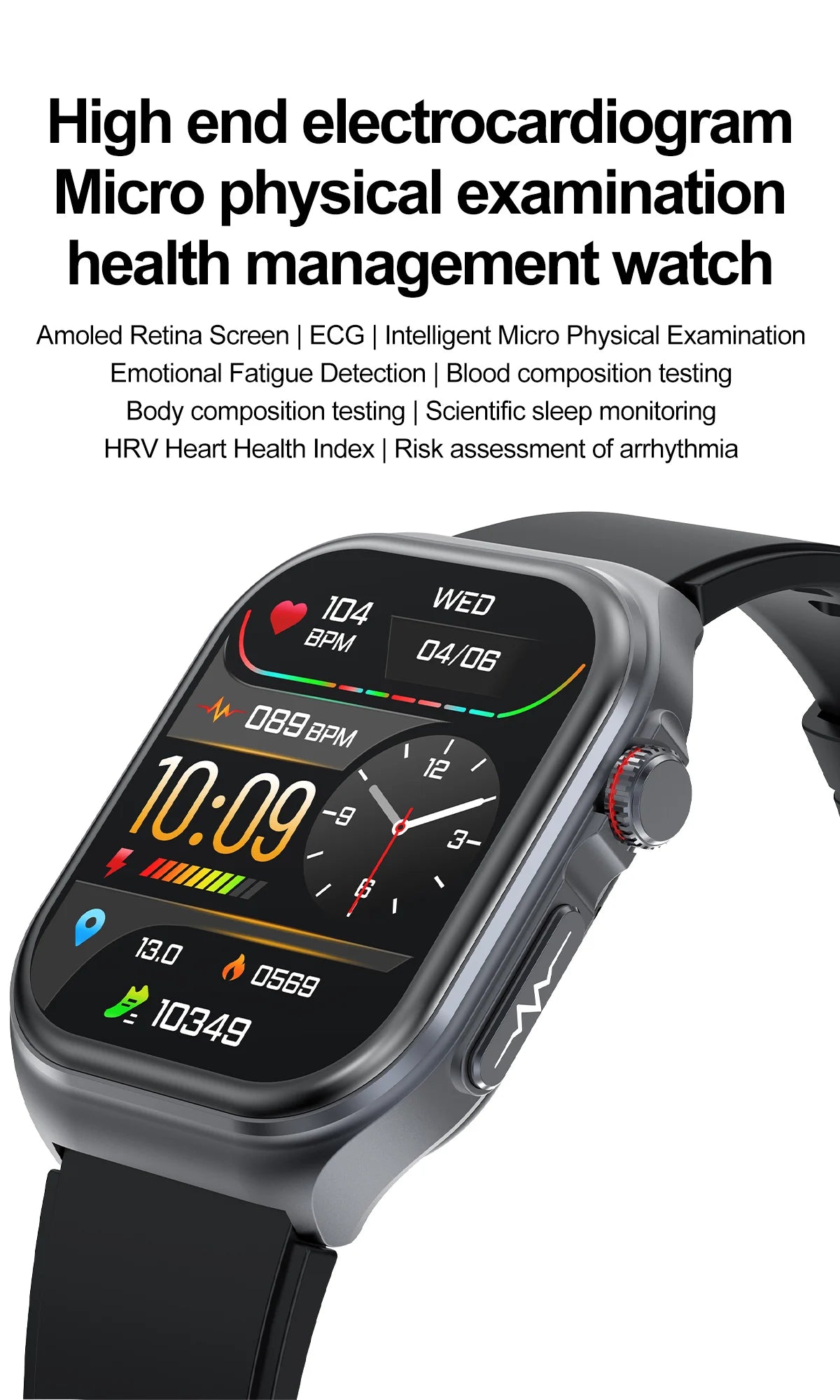 LIGE ET585 – Montre Connectée AMOLED Homme & Femme - BLACKBEARD OUTDOOR INDUSTRIES