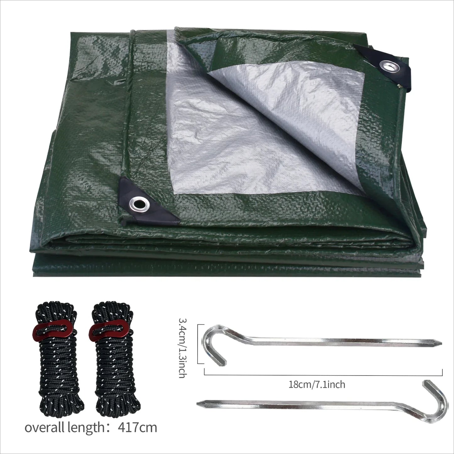 Large Bâche Imperméable pour Camping – Tarp Tente, Abri de Jardin, Protection Pluie & Ombre - BLACKBEARD OUTDOOR INDUSTRIES