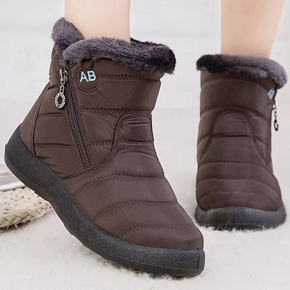 Bottines Hiver Femme Fourrées & Imperméables – Chaussures Chaudes à Talon Plat – Style Élégant & Confort – Neige / Froid - BLACKBEARD OUTDOOR INDUSTRIES