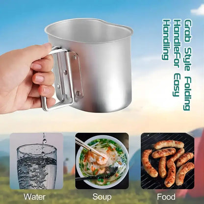 Gourde Militaire en Aluminium avec Gobelet et Pochette – 1 Set – 900 ml – Bouteille d’Eau Portable pour Camping, Randonnée, Voyage, Activités Outdoor - BLACKBEARD OUTDOOR INDUSTRIES