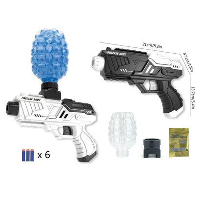 🔫 Manual Gel Ball Blaster – Blaster à balles gel / Mousse (Noir & Blanc) Ma boutique