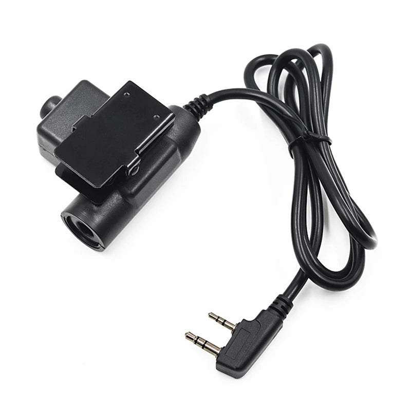 Câble PTT U94 7.0mm pour Casque 2 PIN — Compatible Baofeng UV-5R, UV-S9 Plus, UV-82, AR-152 - BLACKBEARD OUTDOOR INDUSTRIES