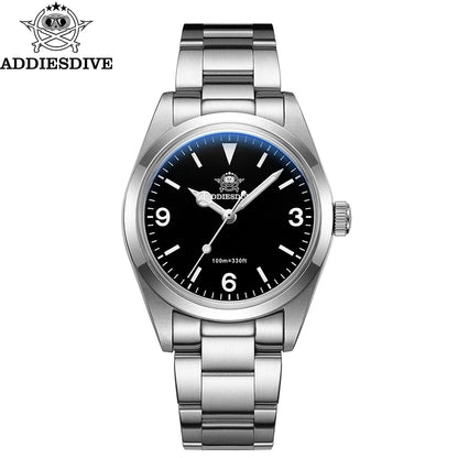 Montre Homme ADDIESDIVE AD2023-1 – Quartz Japonais VH31 – Étanche 100M – Verre Saphir Bulle – Style Business/Diver - BLACKBEARD OUTDOOR INDUSTRIES